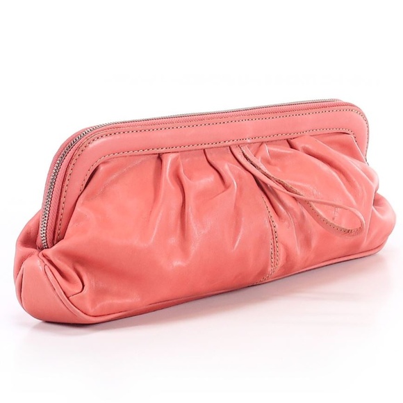 Coral Leather Fossil Clutch - Picture 2 of 2
